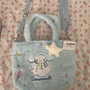 Y2k blue cinnamon roll bag